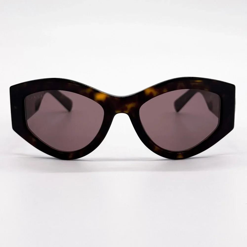 NEW GUCCI SUNGLASSES HAVANA BROWN WOMEN CAT EYE EYEWEAR GUCCI GG1951S 002 - Picture 4 of 11